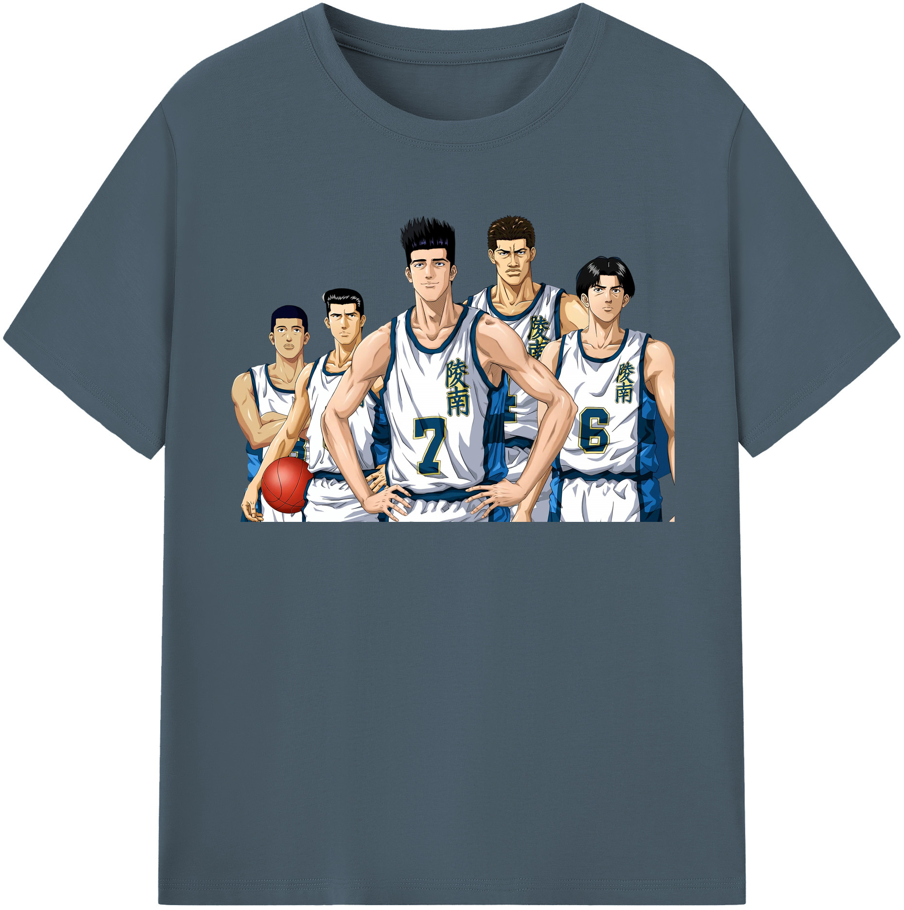 SLAM DUNK／スラムダンク 綿100％半袖Tシャツ（フロントプリント）